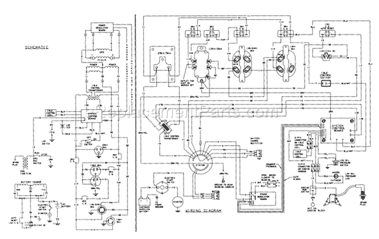Page J Diagram and Parts List for 1020-0  Briggs and Stratton Generator